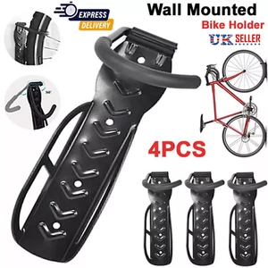 Steel Bike Storage Wall Mounted Hook Bicycle Rack Hanger Holder Garage Stand X 4 - Picture 1 of 14