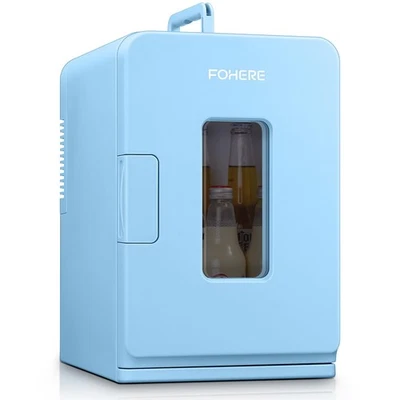 FOHERE Mini Frigo 2 in 1 Frigorifero Portatile da 15 Litri con Funzione di - Immagine 1 di 4