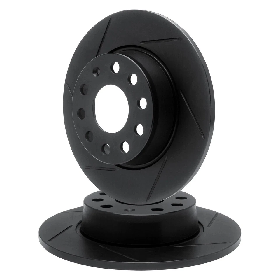 For Volkswagen Transporter 1975-1978 R1 Concepts Slotted Front Brake Rotor Set - Image 1 of 3