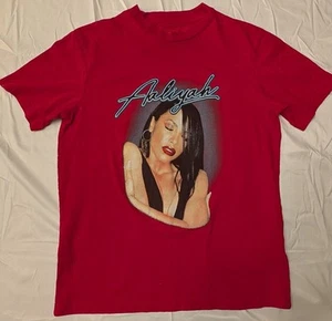 Retro Aaliyah x Shoe Palace Rap T Shirt Medium Red Share My World Tour 97 - 1997 - Picture 1 of 10