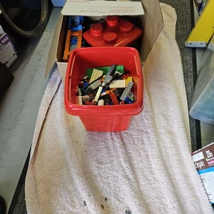 Vintage Lego Red Bucket And legos Plus More - Picture 1 of 7