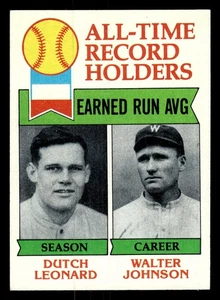 1979 Topps #418 Dutch Leonard/Walter Johnson ATL NM - Bild 1 von 2