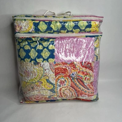 King Size 106” X 90” King Shams Imitación Patchwork Colorido Brillante Paisley Foto 1 de 4