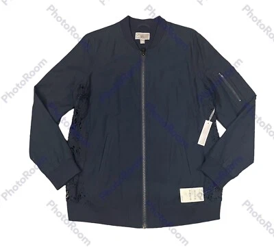 *Chaqueta Blazer Mujer Nordstrom's Chelsea 28 Azul Marino Encaje Trasero Cremallera Frontal Talla L* Foto 1 de 4