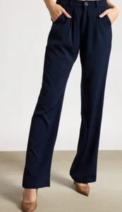 Briggs Dress Pants Womens  Washable Stretch Pleated Navy  Blue Sz 18 Short - Picture 1 of 8