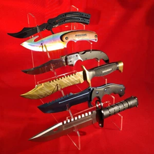 Aufsteller aus Plexiglas für 6 GROSSE Messer, Ref. GC6. - Bild 1 von 4