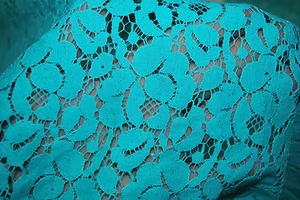  Baumwolle Nylon Spitze Webstoff 58" breit schöne Spitze Blumen weich mintgrün - Bild 1 von 9