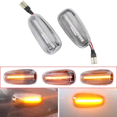 Clear For Cadillac STS 2005 2006 2007 2008-2011 LED Dynamic Side Marker Light - Image 1 of 4