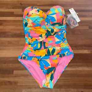Anne Cole Women's Plumeria Twist-Front One-Piece Swimsuit - Plumeria Multi 8