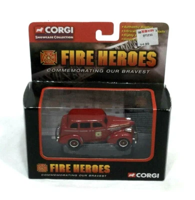 2002 Corgi Fire Heroes Memphis Fire Chief 1939 Chevrolet Sedan Car Boxed FREESHP - Image 1 of 2