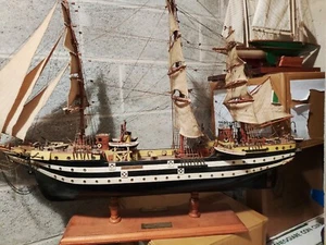 Nave Amerigo Vespucci Modellino In Perfette Condizioni Fatta A Man - Foto 1 di 5