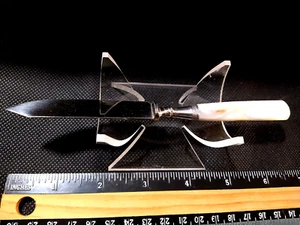 Antiue MOP and Sterling Ferrule 6in Fruit Knife Early 1800's Maker Unknown - Picture 1 of 7