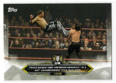 Travis Banks Def. The Brian Kendrick 2020 Topps WWE NXT Card #95 Silver 05/25 - Image 1 of 2
