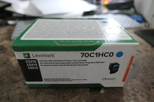Original Lexmark 70C1HC0 Tonerkassette Cyan hohe Kapazität NEU VERSIEGELT - Bild 1 von 3