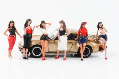 1:24 Figura Pin-Up-Girls Donna Girl Figure Selezione American Diorama - Immagine 1 di 4
