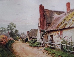 1906 Cottage a Tincleton, stampa Dorchester. Walter Tyndale. Stampa Dorset. - Foto 1 di 4