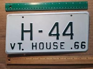 License Plate, New Hampshire, 1966, House of Representatives, H - 44 - Picture 1 of 2