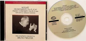 MOZART Divertimento No.15/Piano Concerto 20 etc BRUNO WALTER NBC CD Japan 1990 - Foto 1 di 3