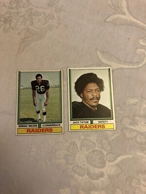 1974 TOPPS  #14 JACK TATUM Oakland Raiders Great Card +#326 Wilson Lot Of (2) - Image 1 of 4