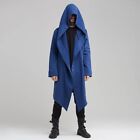Manteau &#224; capuche bleu d&#233;contract&#233; cardigan long manteau cape cape pour homme