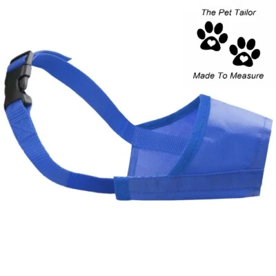 Wire Fox Terrier Dog Muzzle Blue Nylon Pet Training Anti Bite Barking Puppy - Image 1 of 4