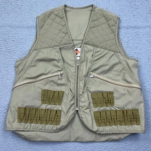 Columbia Sportswear Padded Hunting Shooting XL Game Vest Khaki Beige Zip Pockets - Picture 1 of 9