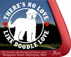 No Love Like Doodle Love | Goldendoodle Labradoodle Vinyl Dog Decal Sticker - Bild 1 von 3