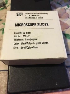 Scientific Device Laboratory Box of 72 Microscope Slides Cat. No. 058-2 - Picture 1 of 4