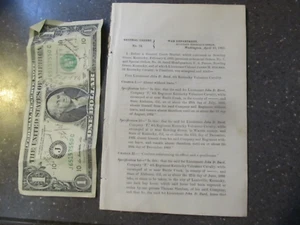 1863 Civil War Orders, 4th Kentucky Cav, LINCOLN APPROVED, AWOL, Brass Knuckles - Picture 1 of 6