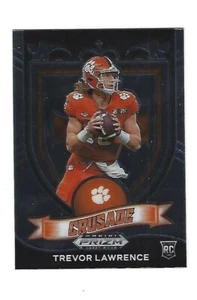 Trevor Lawrence 2021 Panini Prizm Draft Pick Rookie Crusade Card, # 161, Clemson - Foto 1 di 2