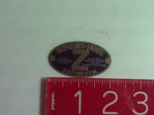 1/2 scale 2 HP Fairbanks Morse Nameplate for Hit and Miss Model Engine name tag - Picture 1 of 1