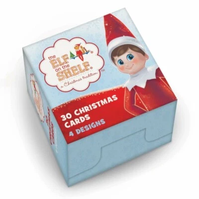 DANILO PROMOTIONS LTD Christmas Card Multipack Elf On The Shelf Christmas 30 Cards with 4 Designs