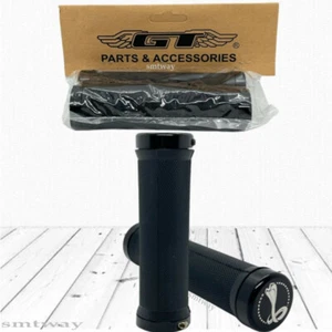 Vintage GT BMX Lockring MTB Old School Handlebar Grips NOS BLACK FREE SHIPPING - Picture 1 of 10