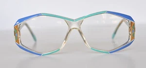Cazal Vintage Brille - Neu aus altem Lagerbestand - Modell 312 - Farbe 249 - Gold, Blau, Aqua - Bild 1 von 3