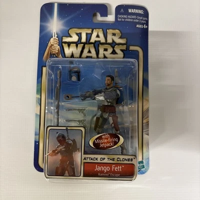 Figura de acción Star JANGO FETT Kamino Escape #13 Attack of the Clones 2002 nueva Foto 1 de 3