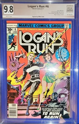 1977 LOGAN'S RUN #6 9.8 Graded Signature Series MIKE ZECK 1ST THANOS SOLO STORY! - Image 1 of 4