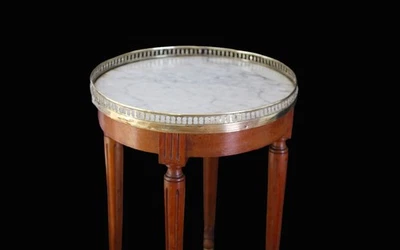 Petite table / guéridon bouillotte XIX / Small side table/pedestal table - Photo 1/4