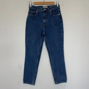 Everlane The Original Cheeky Jean Women 26 Organic Cotton Crop Blue Dark Wash - Picture 1 of 13