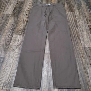 Carhartt Work Pants Mens 34x36 Relaxed Fit Canvas Brown Utility Rugged Flex - Picture 1 of 15