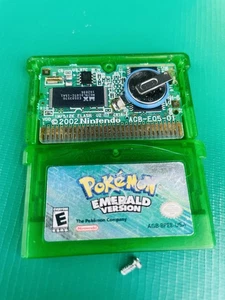 Pokemon Emerald Version (Nintendo Game Boy Advance, 2005) Authentic New Battery - Picture 1 of 5