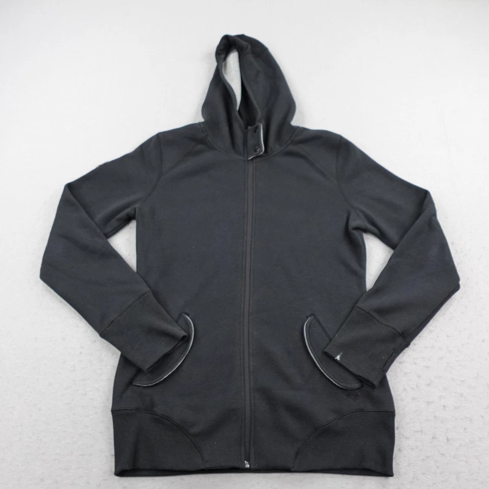 Jaqueta Roxy Vintage Feminina Grande Longa Preta Zíper Completo Forrada de Lã Y2K - Imagem 1 de 4