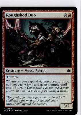 MTG Bloomburrow Foil Roughshod Duo 150 BLB C NM Scan - Image 1 of 2