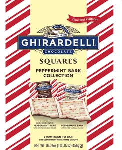 Cuadrados de chocolate corteza de menta Ghirardelli 16 oz limitada de temporada RARO NUEVO - Imagen 1 de 10