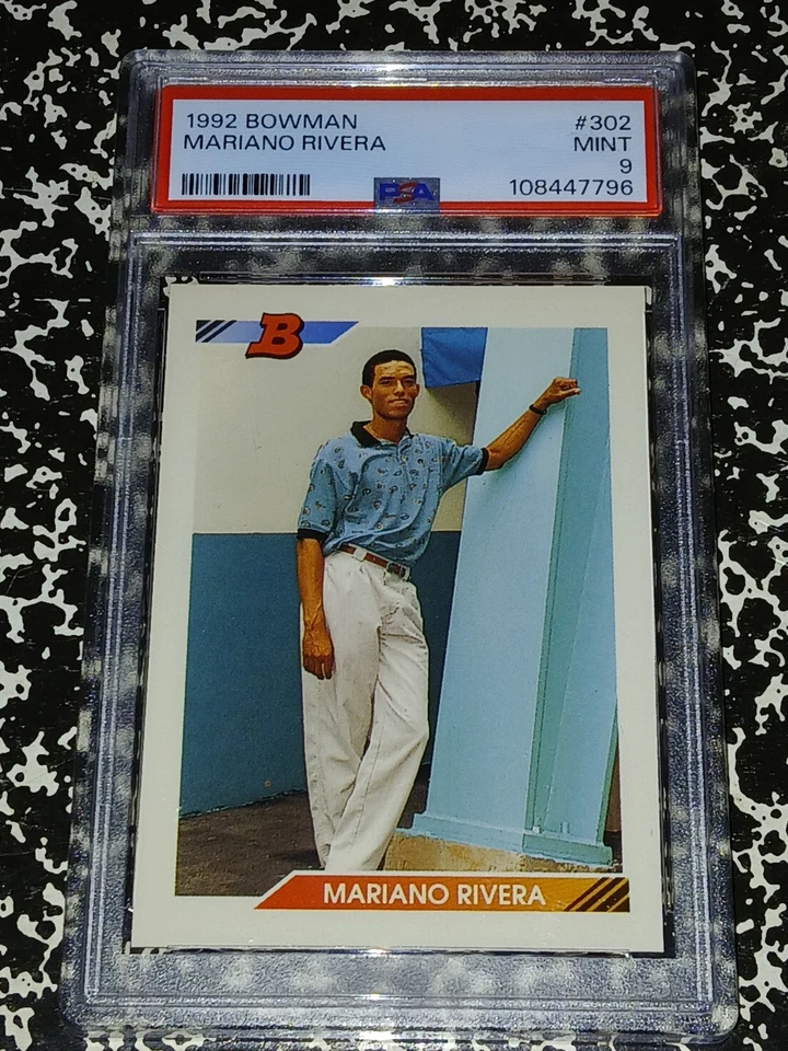 💲VARIANTE RARA💲LEER💲1992 Bowman Rookies💲Mariano Rivera RC💲PSA 9 #302 Yankees Foto 1 de 4