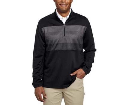 PEBBLE BEACH Dry-Luxe Performance Black 1/4 Zip Long Sleeve Men's Size S NEW - Image 1 of 3
