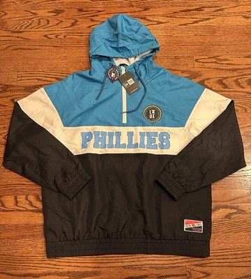 New Era Philadelphia Phillies Mens Size XL City Connect Pullover Jacket Blue NEW - Image 1 of 4