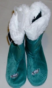 PHILADELPHIA EAGLES SLIPPER BOOTS WOMEN'S FOREVER COLLECTIBLES SLIPPERS S M L XL - Picture 1 of 3
