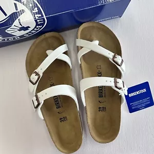 New w/Box Birkenstock Womens Mayari Birko-Flor-White Wide Sandals- Select Size - Picture 1 of 9