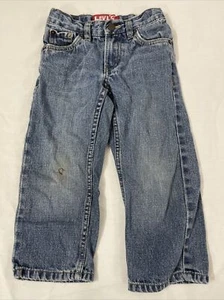 Levi Strauss 549 Relaxed Straight Boys Kids Blue Denim Jeans Pants Size 4 - Picture 1 of 17