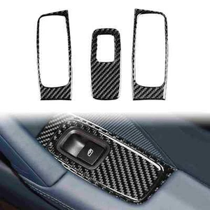 Soft Carbon Fiber Window Lift Switch Panel Trim for Porsche 911 992 2019-2023 - Picture 1 of 5
